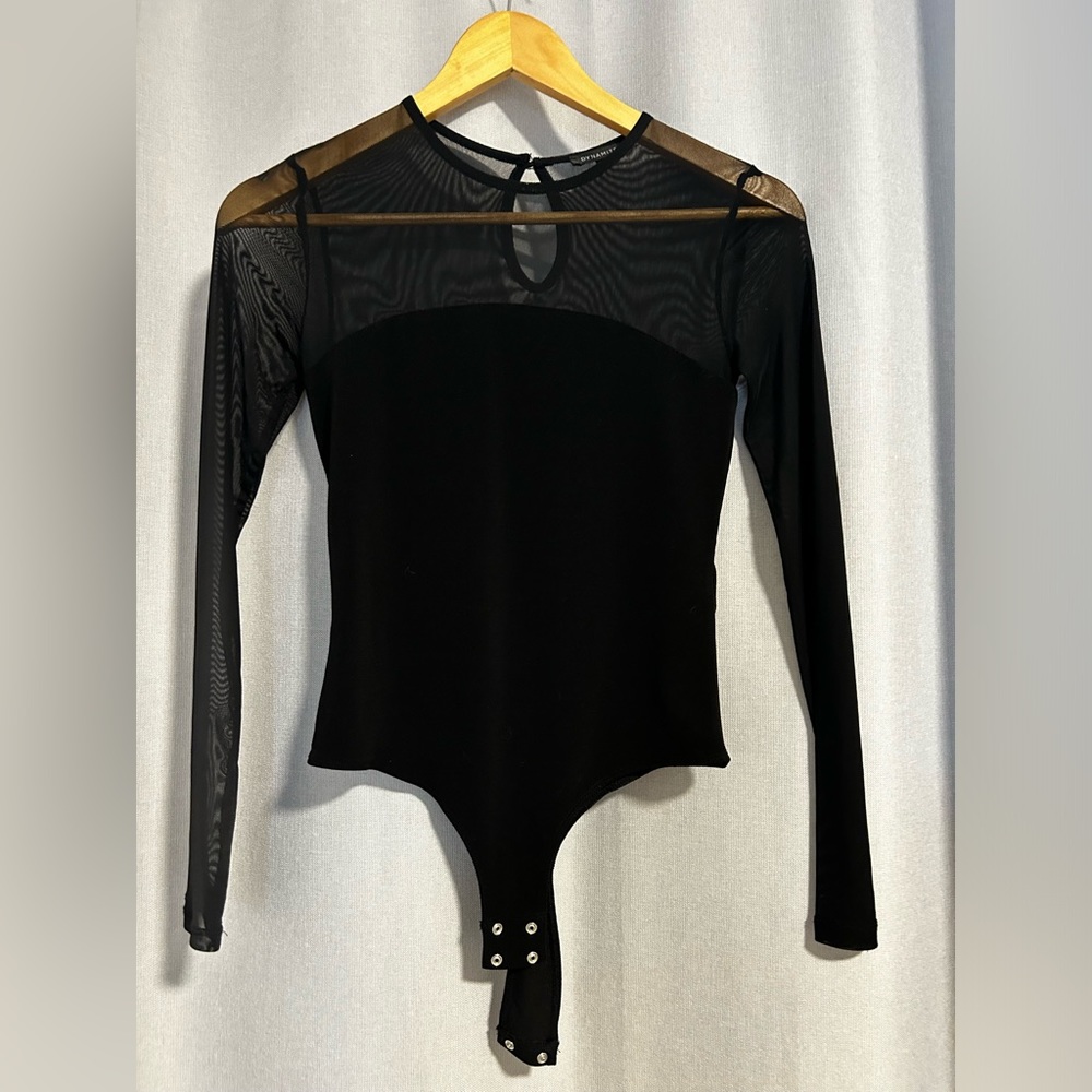 3/$25 Sheer long sleeve body suit Dynamite